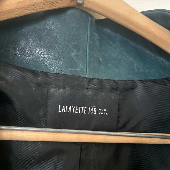 Women's Green Leather Jacket - Picture 5 of 11